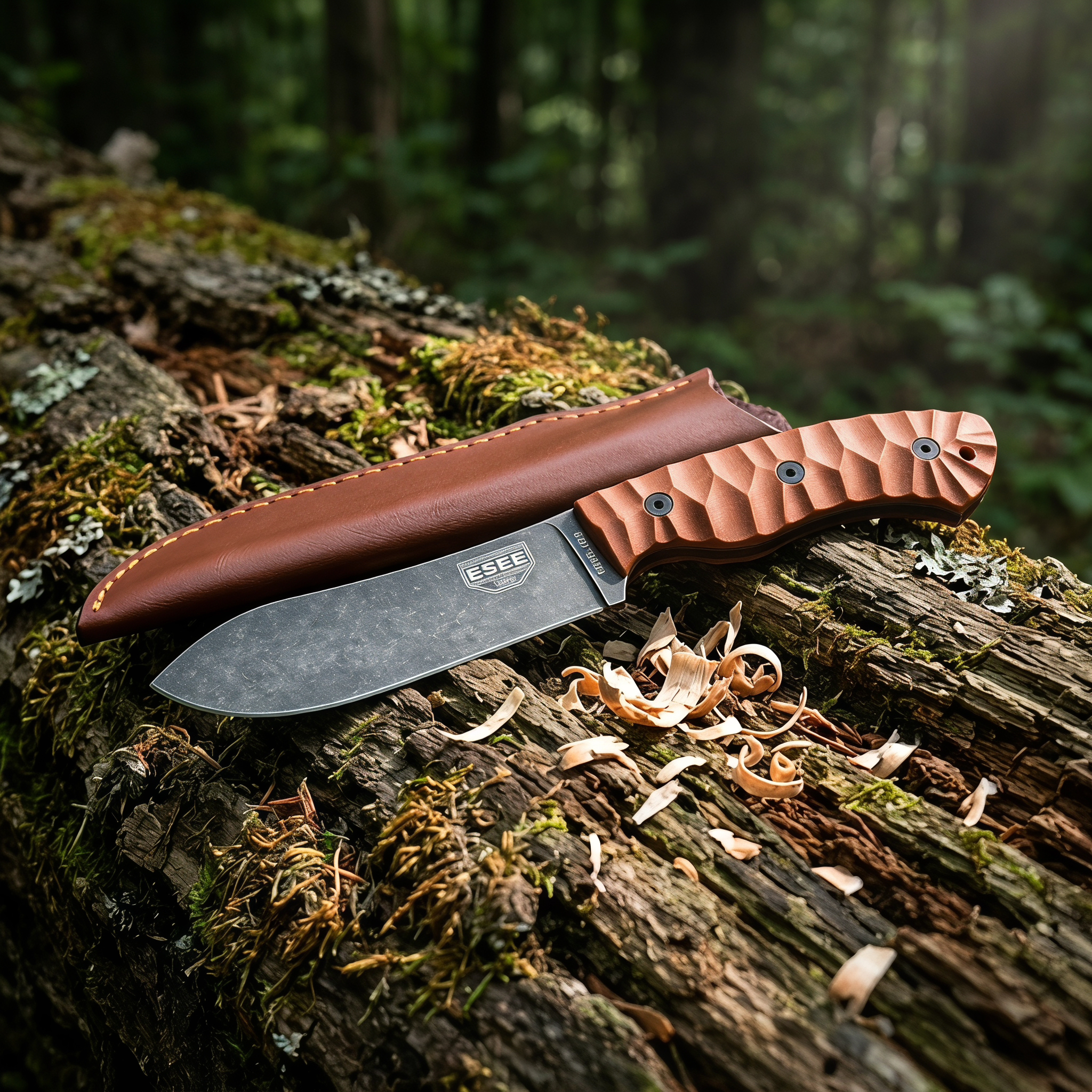Bushcraft Knife Fixed - JG5 Fixed Blade with Sheath Jungle
