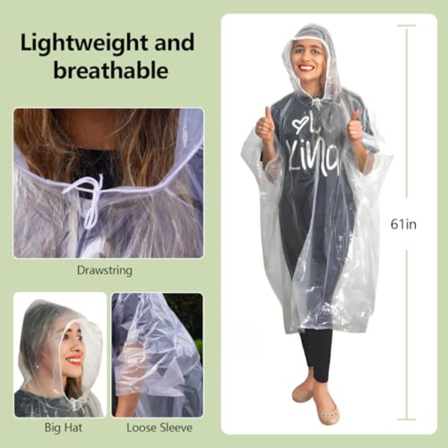 Emergency Disposable Rain Ponc - Emergency Poncho Rain のレビューと価格
