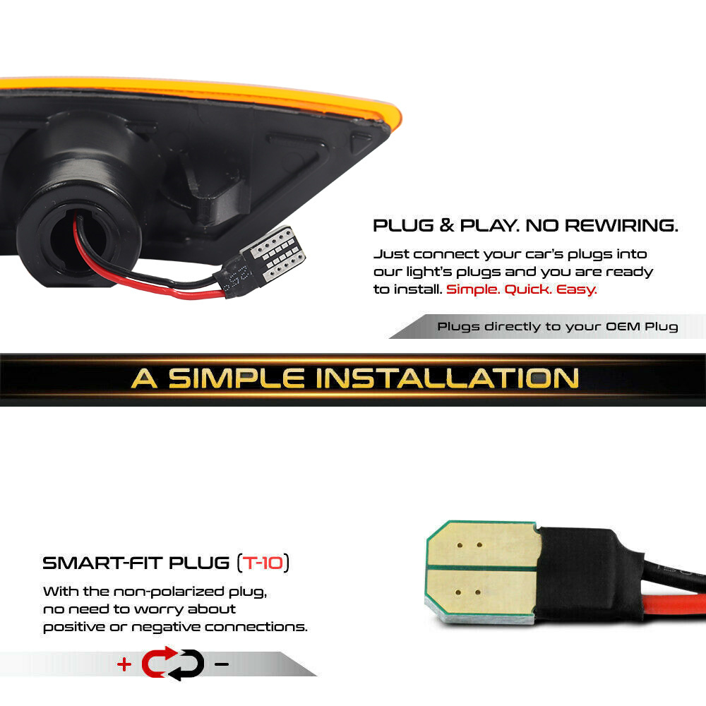 2PCS Car LED Front Side Marker - Signal Flare Kit のレビューと価格