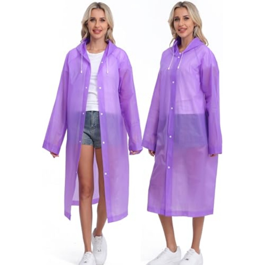 2-Pack Reusable Rain Ponchos f - Emergency Poncho Rain のレビューと価格