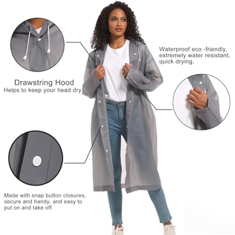 Rain Ponchos for Adults Rainco - Emergency Poncho Rain のレビューと価格