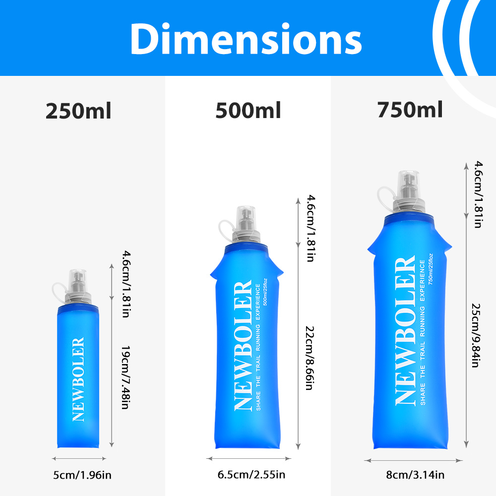 250/500/750ML Water Bottle TPU - Water Bag Collapsible のレビューと価格