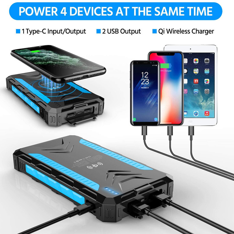 36000mAh Solar Power Bank Fast - Solar Emergency Charger のレビューと価格