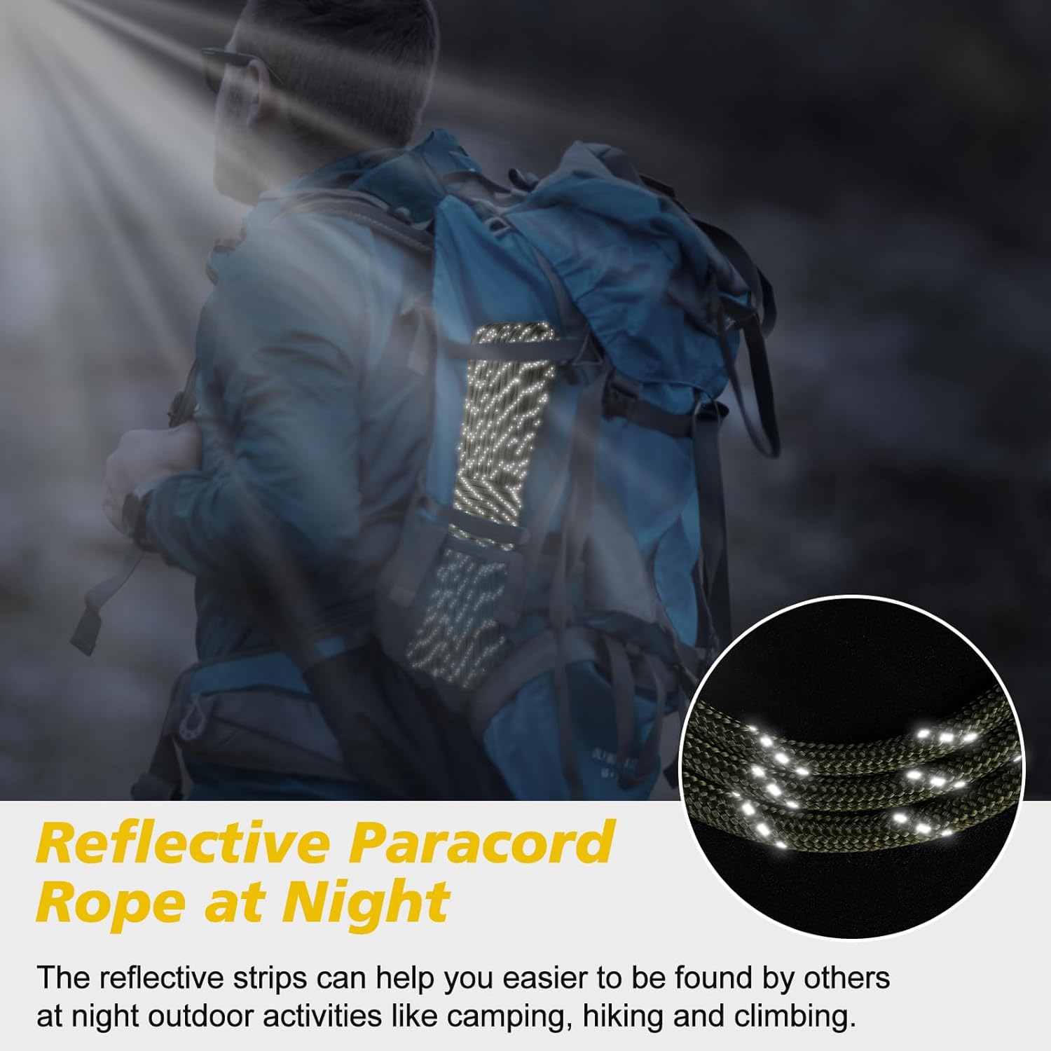 1000lb Reflective Paracord Rop - Para Cord 1000Ft のレビューと価格