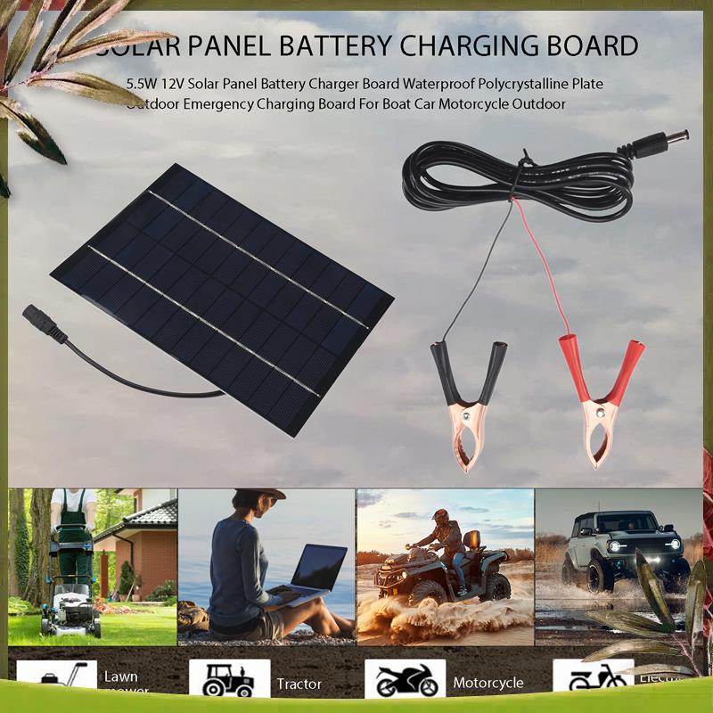 AB98-5.5W 12V Solar Panel Batt - Solar Emergency Charger のレビューと価格