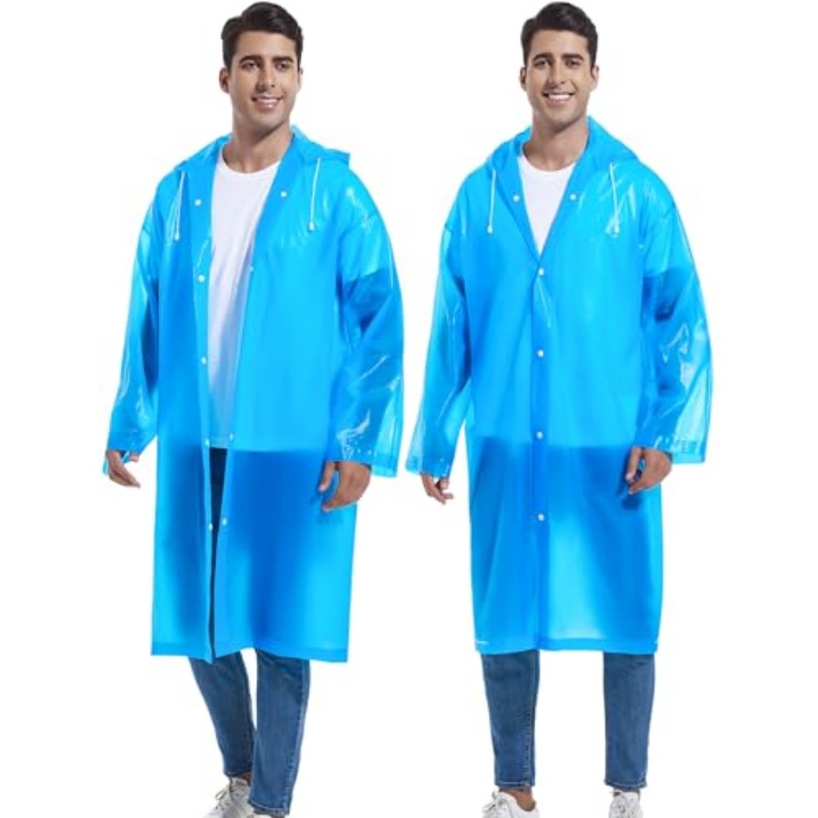 2-Pack Reusable Rain Ponchos f - Emergency Poncho Rain のレビューと価格