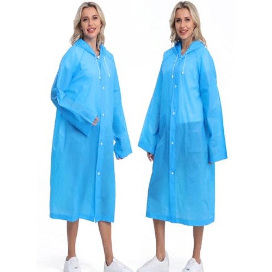 2-Pack Reusable Rain Ponchos f - Emergency Poncho Rain のレビューと価格