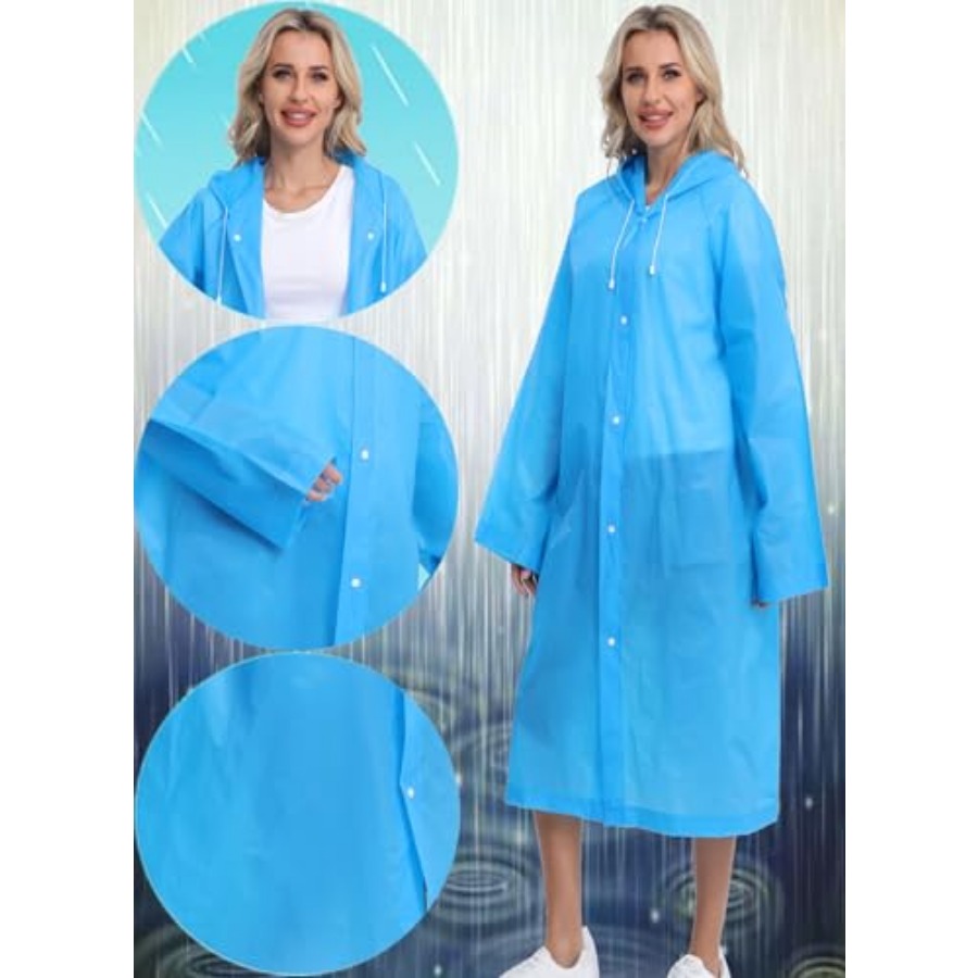 2-Pack Reusable Rain Ponchos f - Emergency Poncho Rain のレビューと価格