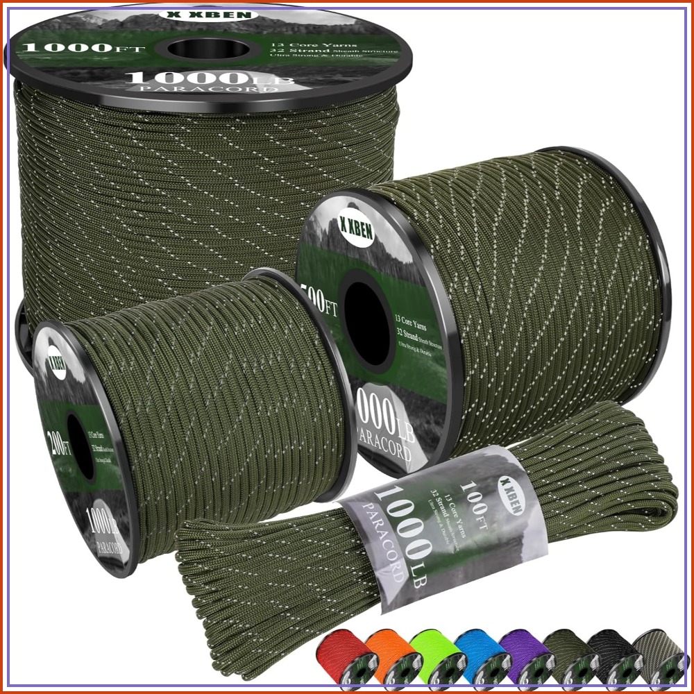 Reflective Paracord 1000lb, 50 - Para Cord 1000Ft のレビューと価格