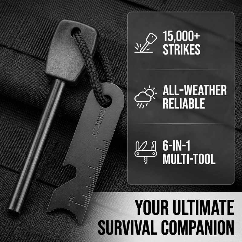 Multi-Function Wooden Handle M - Magnesium Fire Starter のレビューと価格