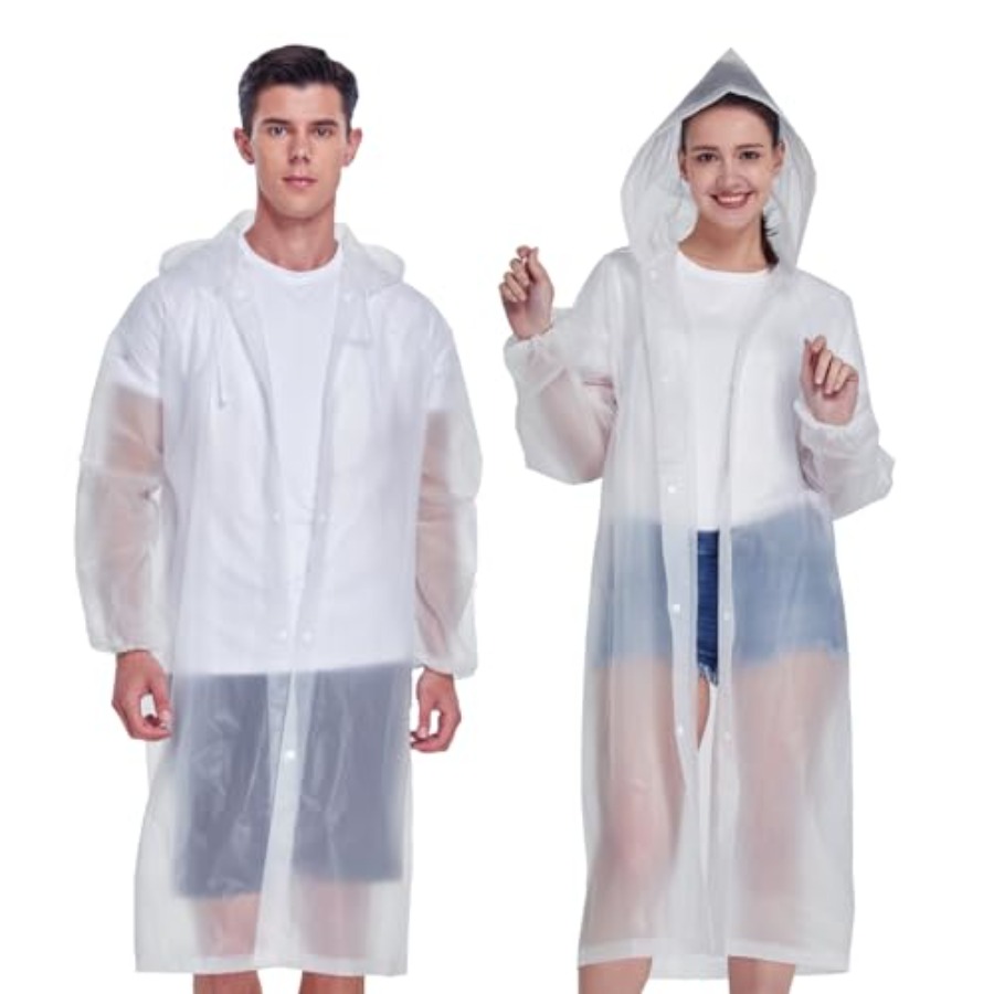 2 Pack Waterproof Rain Ponchos - Emergency Poncho Rain のレビューと価格