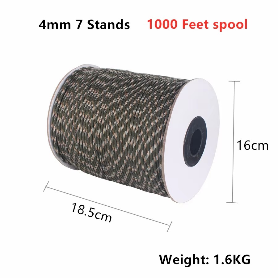 CAMPINGSKY 550 Paracord 4mm 10 - Para Cord 1000Ft のレビューと価格