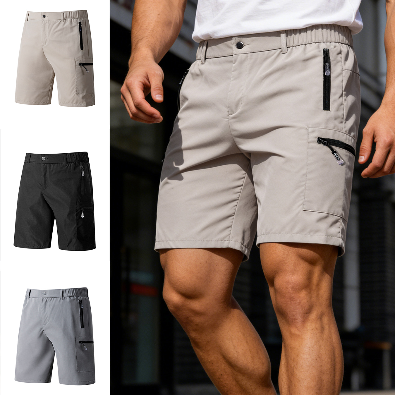 Men's Short Cargo Shorts Multi - Fishing Kit Compact のレビューと価格