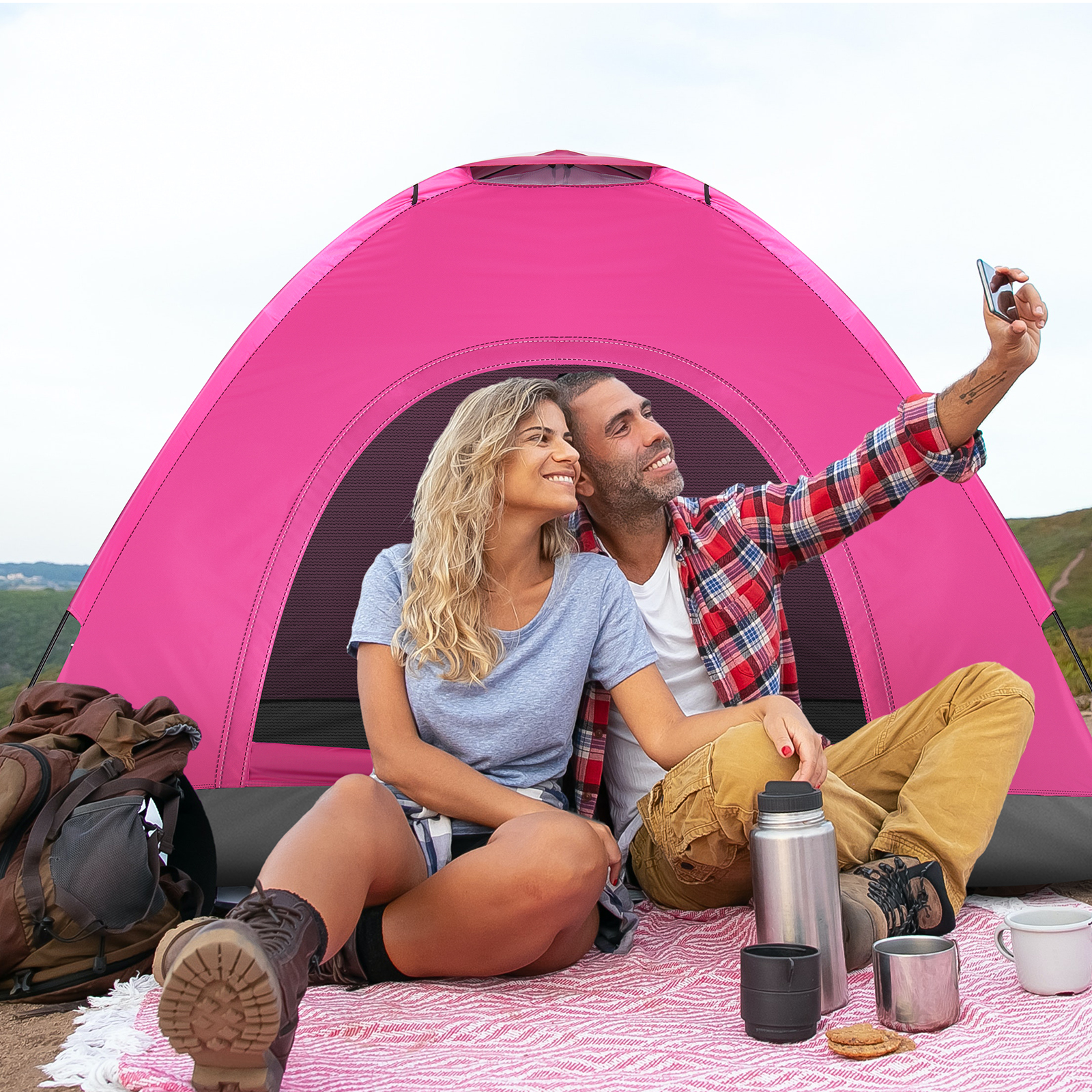 3 4 Person Camping Dome Tent W - Emergency Mylar Tent のレビューと価格