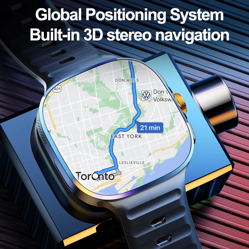 New Large Screen Smartwatch 4G - Compass Lensatic のレビューと価格