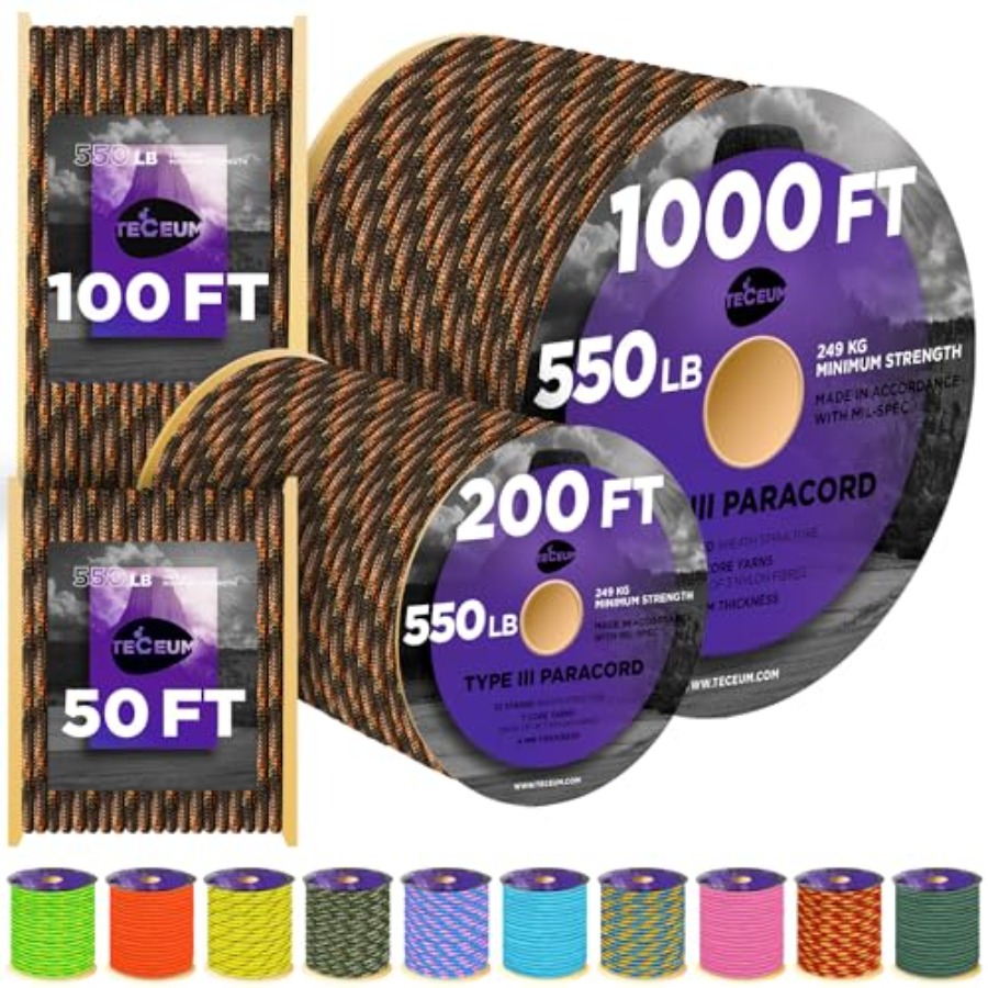 Reflective Paracord Rope 1000  - Para Cord 1000Ft のレビューと価格