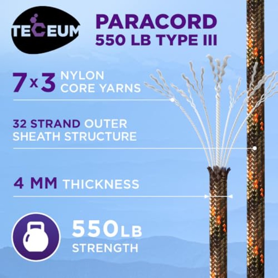Reflective Paracord Rope 1000  - Para Cord 1000Ft のレビューと価格