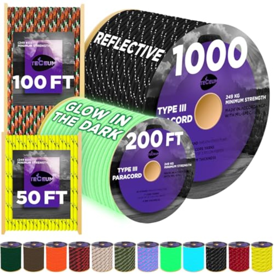 Reflective Paracord Rope 1000  - Para Cord 1000Ft のレビューと価格