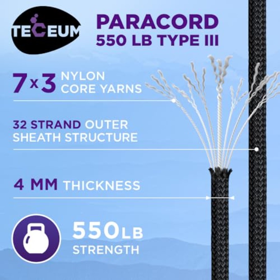 Reflective Paracord Rope 1000  - Para Cord 1000Ft のレビューと価格