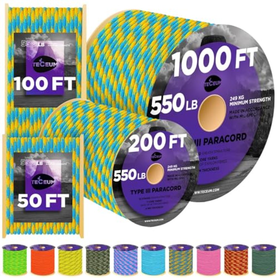 Reflective Paracord Rope 1000  - Para Cord 1000Ft のレビューと価格