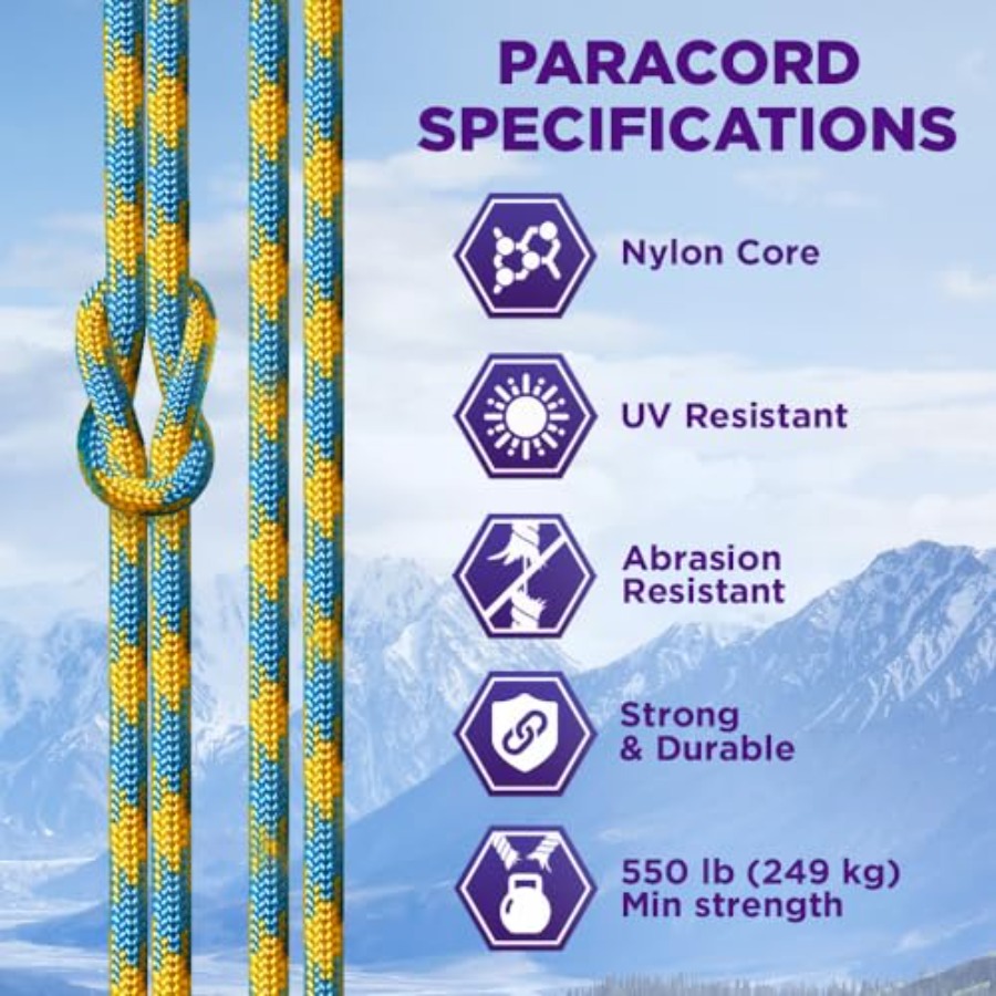 Reflective Paracord Rope 1000  - Para Cord 1000Ft のレビューと価格
