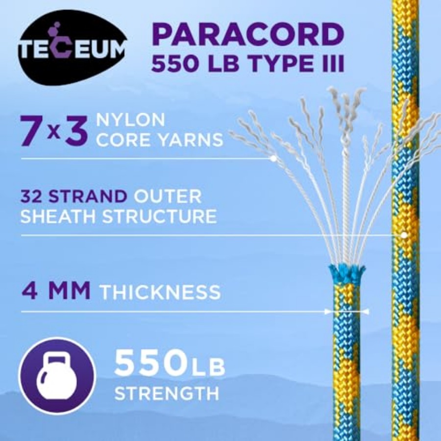 Reflective Paracord Rope 1000  - Para Cord 1000Ft のレビューと価格