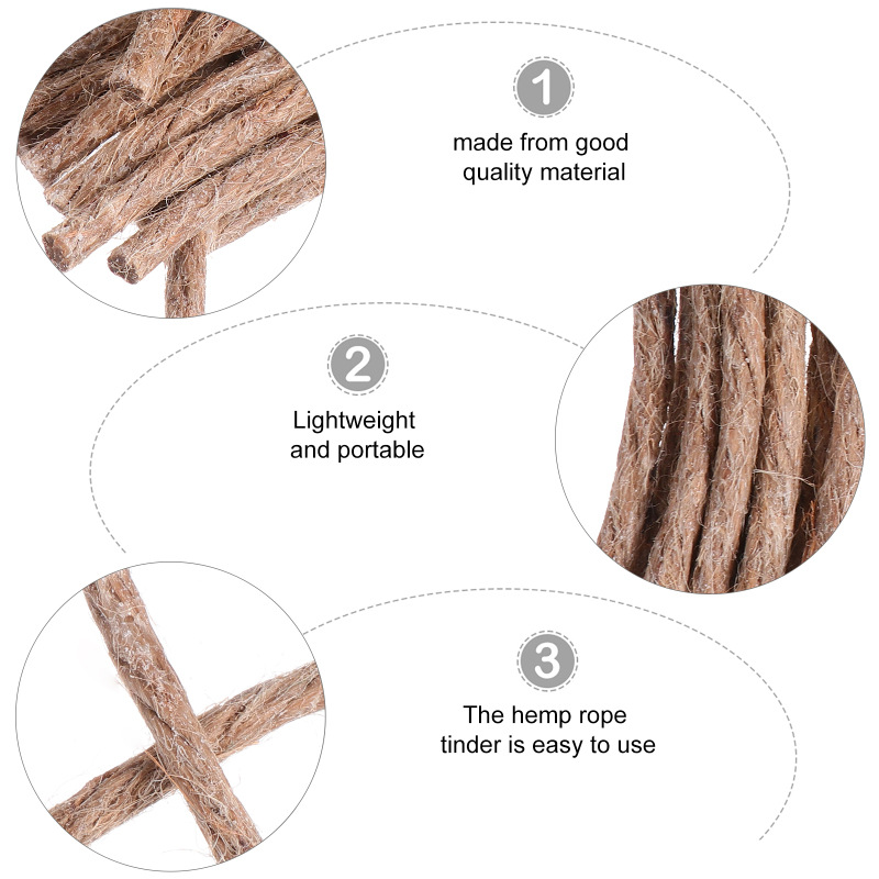 10Pcs Survival Wick Hemp Cord  - Fire Starting Kit のレビューと価格