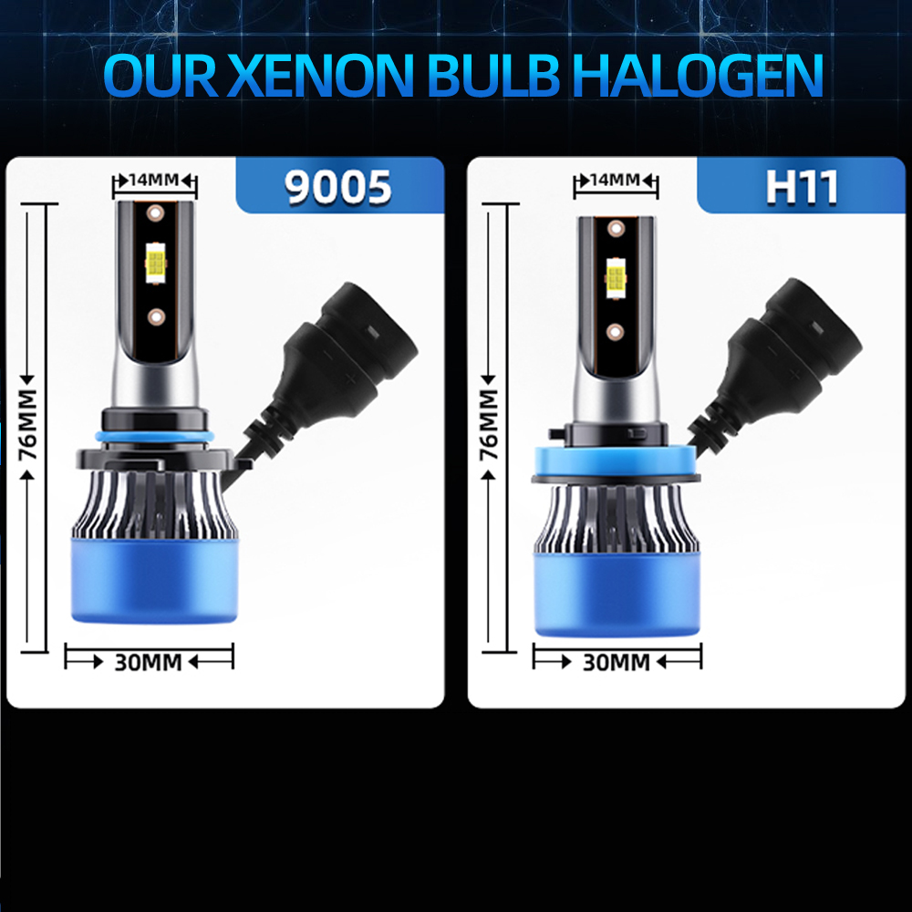 6x Combo LED Headlight 9005 H1 - Compass Lensatic のレビューと価格