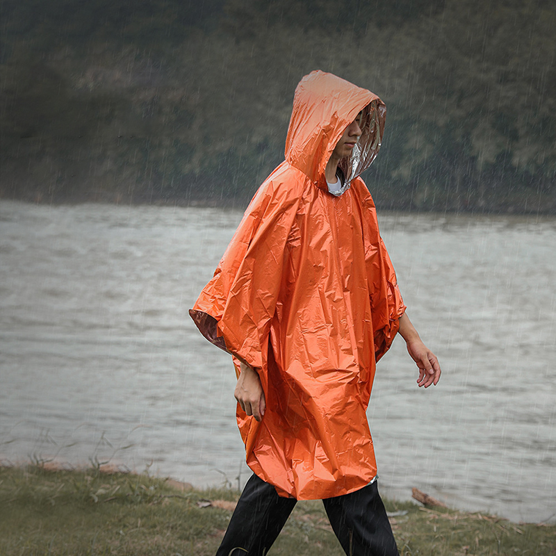 Emergency Raincoat Poncho PE A - Survival Blanket Reflective のレビューと価格