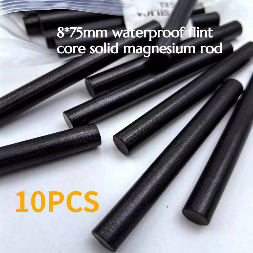 10PCS 8*75mm Waterproof Flint  - Magnesium Fire Starter のレビューと価格