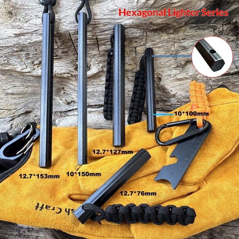 Hand Woven Rope Hexagonal Flin - Magnesium Fire Starter のレビューと価格