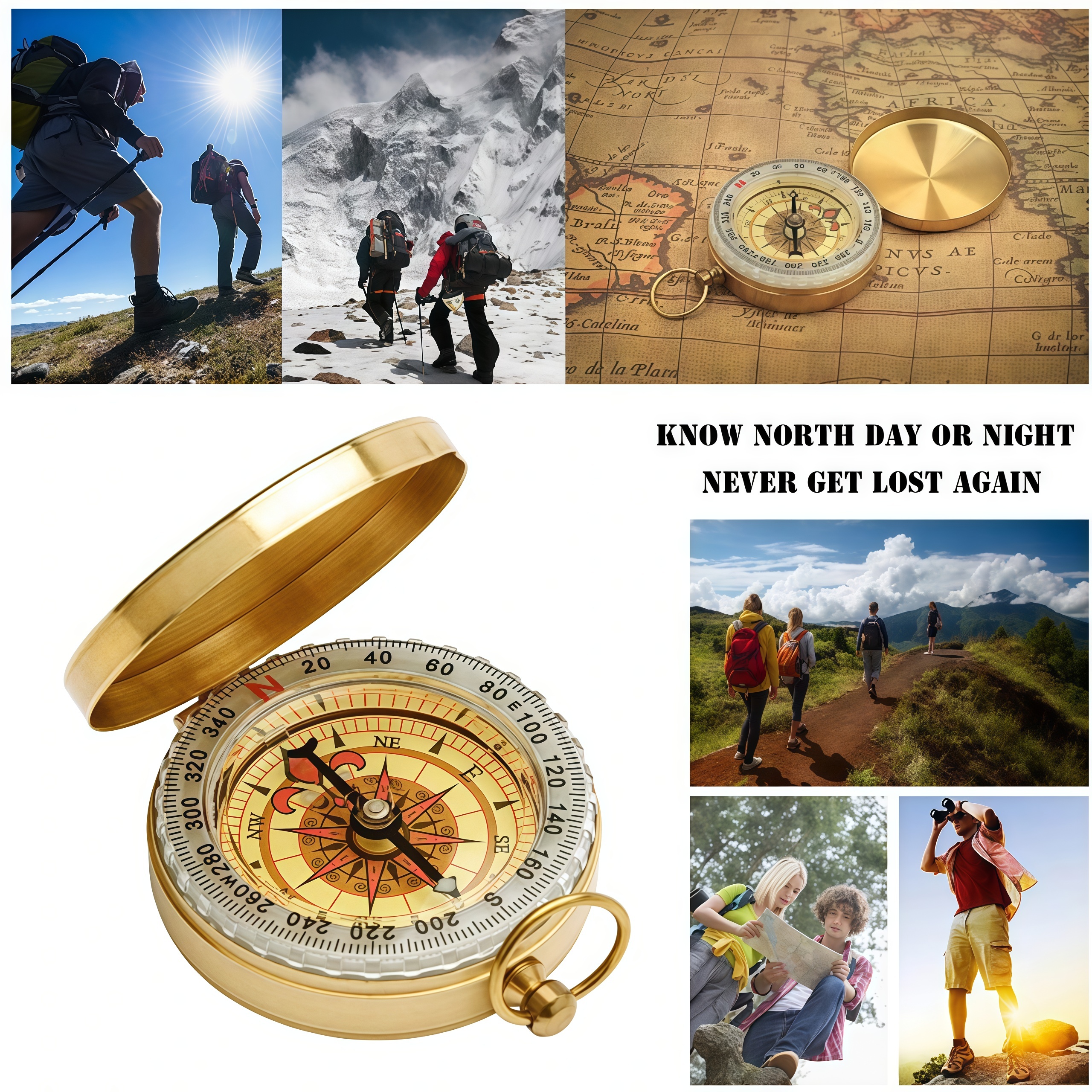 Brass Outdoor Compass - Gold C - Compass Lensatic のレビューと価格