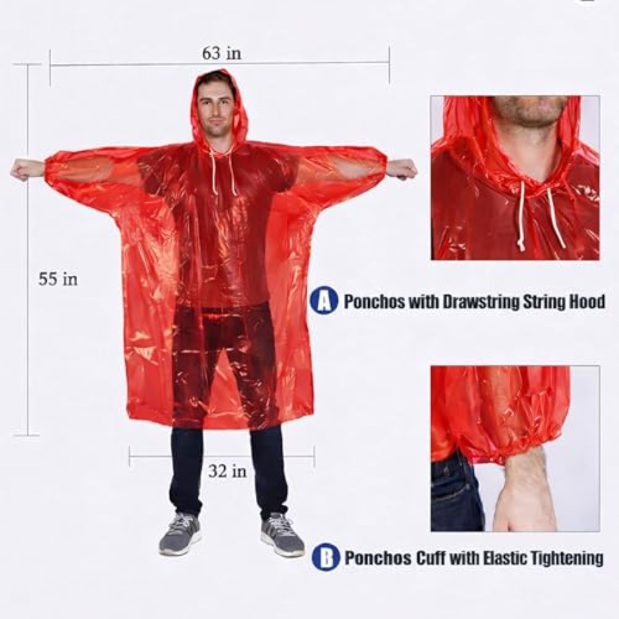 Mindful Design Rain Ponchos wi - Emergency Poncho Rain のレビューと価格