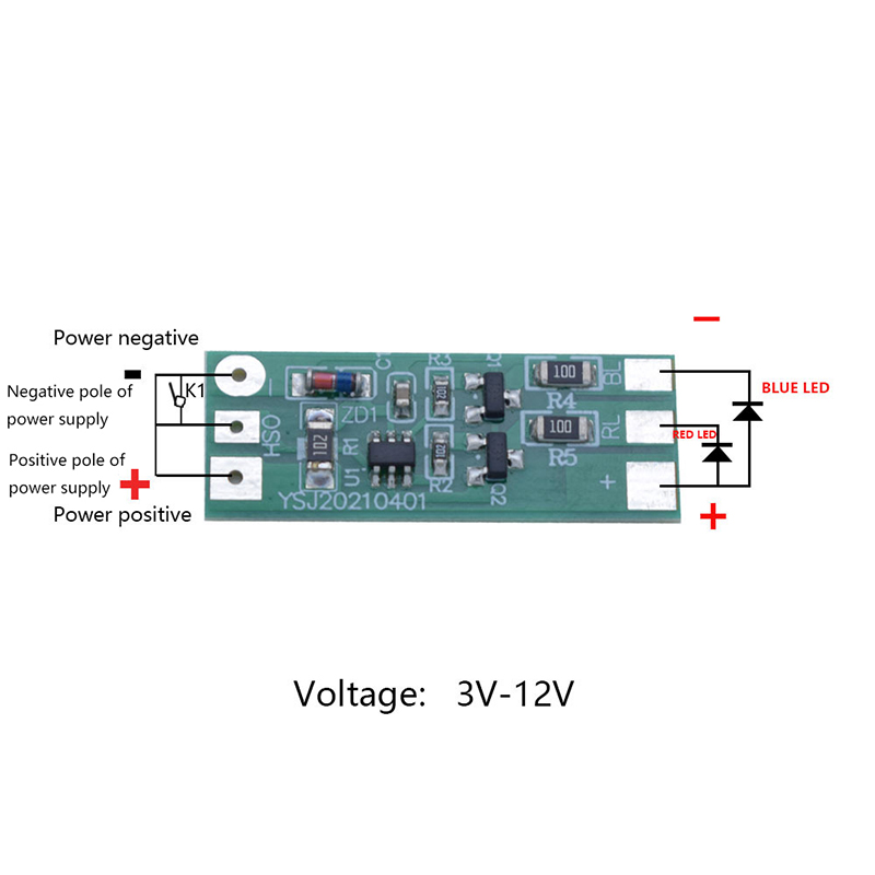 3-12V Flashing LED Light Modul - Sos Light Strobe のレビューと価格