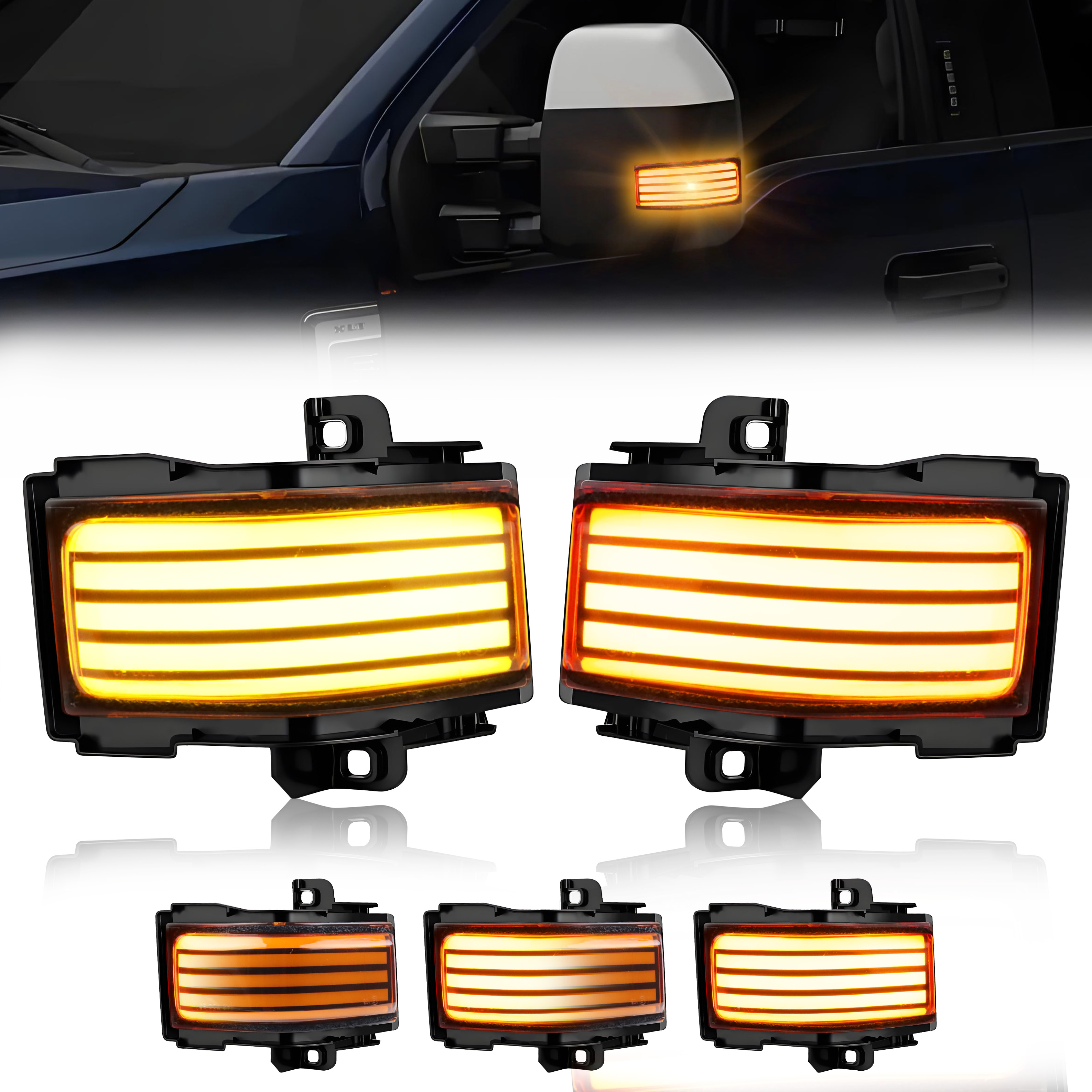 2Pcs Turn Signal Light Side Mi - Signal Panel Orange のレビューと価格