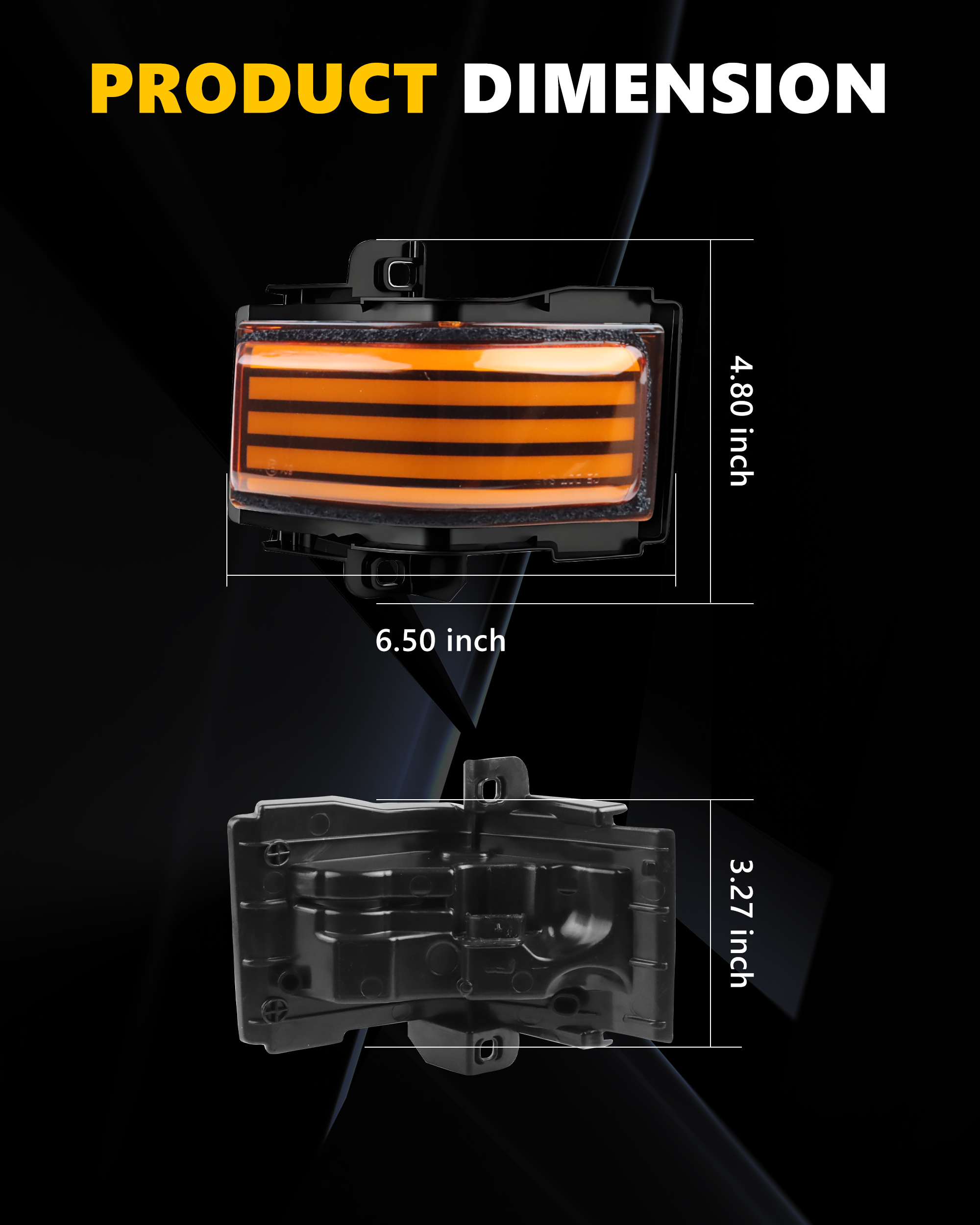 2Pcs Turn Signal Light Side Mi - Signal Panel Orange のレビューと価格