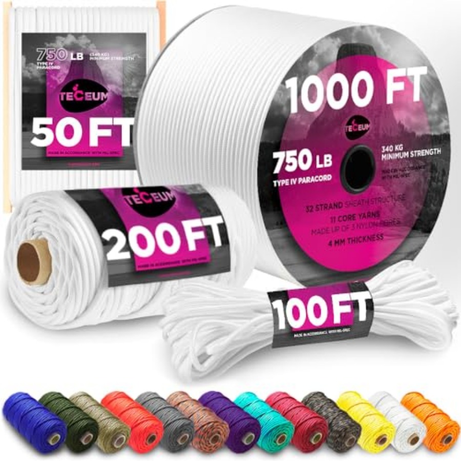 Reflective Paracord Rope 1000  - Para Cord 1000Ft のレビューと価格