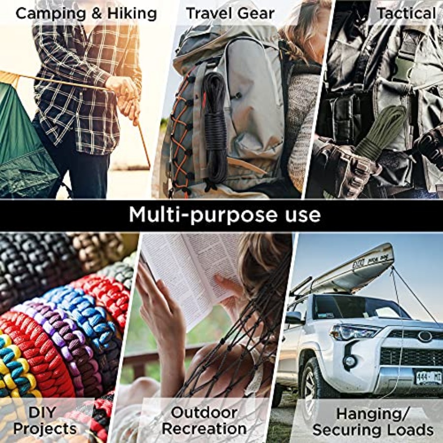 Reflective Paracord Rope 1000  - Para Cord 1000Ft のレビューと価格