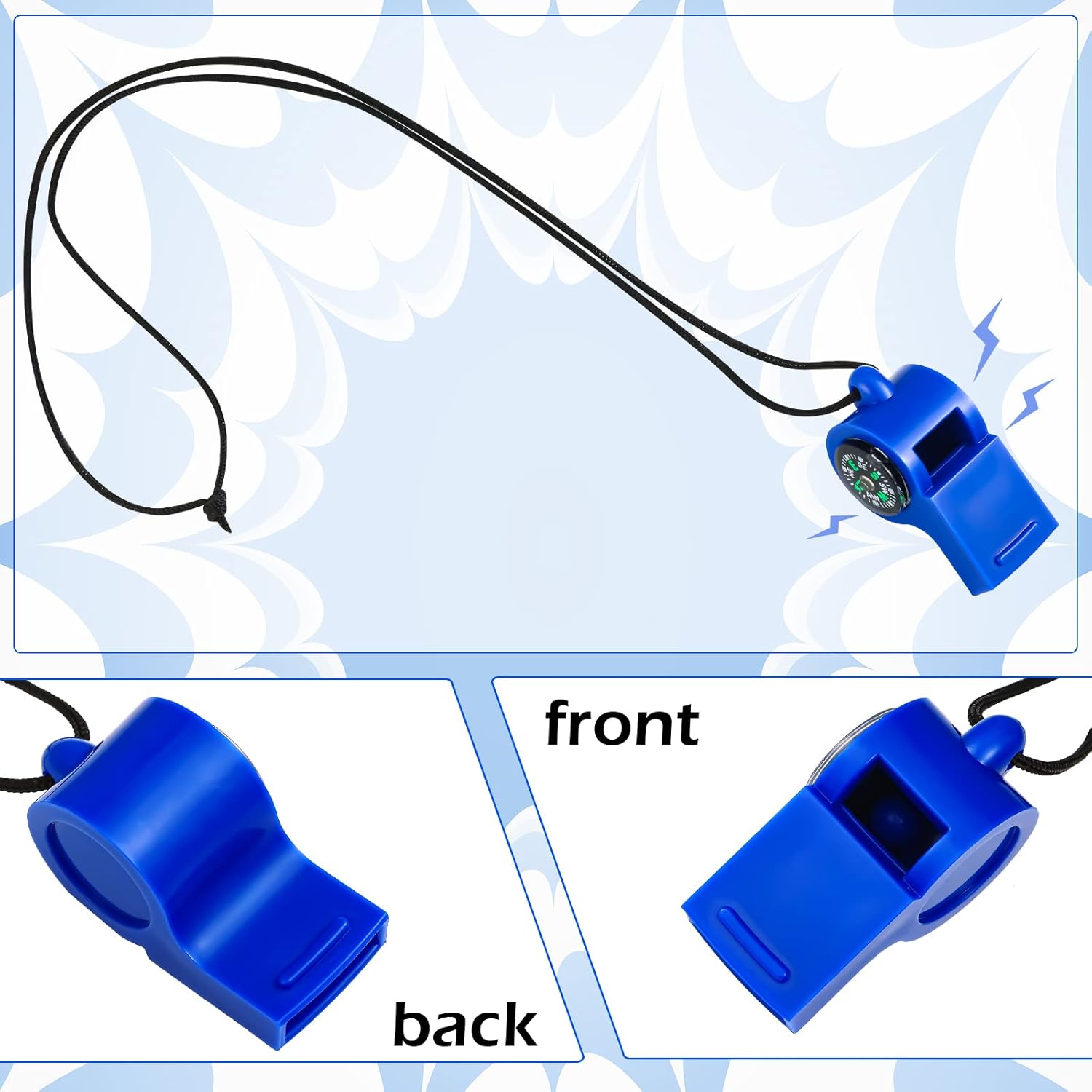 7 Pack 2-in-1 Whistle Compass  - Emergency Whistle Loud のレビューと価格
