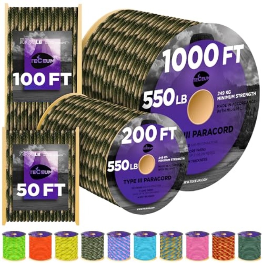 Reflective Paracord Rope 1000  - Para Cord 1000Ft のレビューと価格