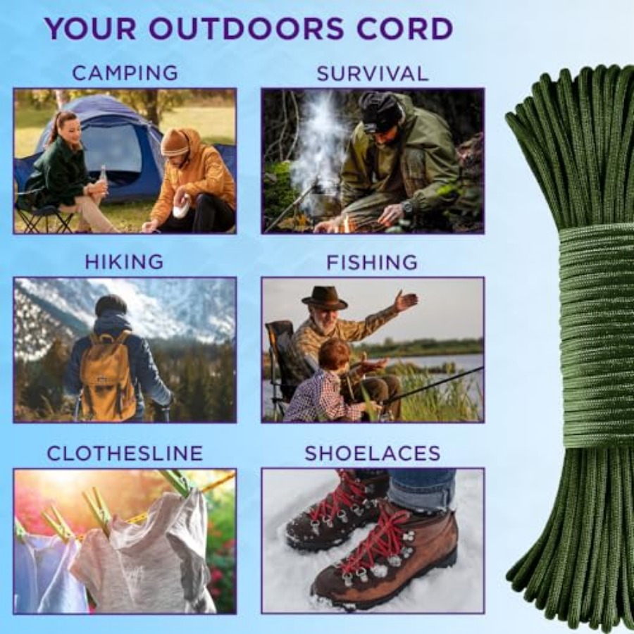 Reflective Paracord Rope 1000  - Para Cord 1000Ft のレビューと価格