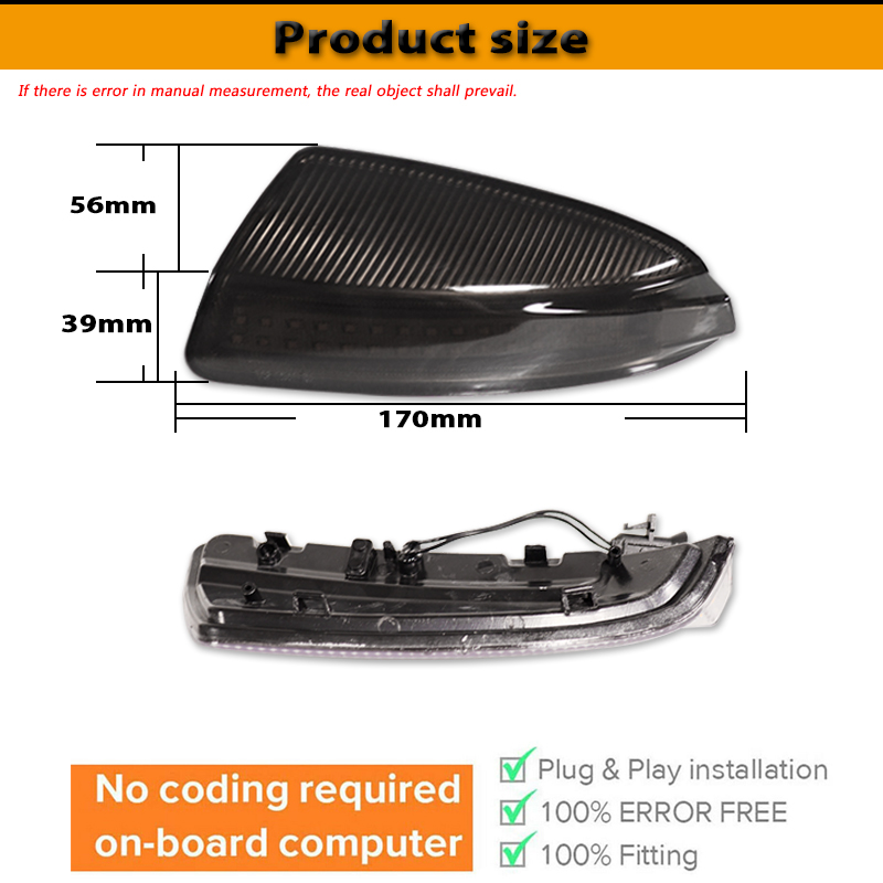 LED Dynamic Turn Signal Light  - Signal Panel Orange のレビューと価格