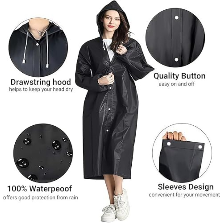 Rain Coat Poncho for Adult, 2  - Emergency Poncho Rain のレビューと価格