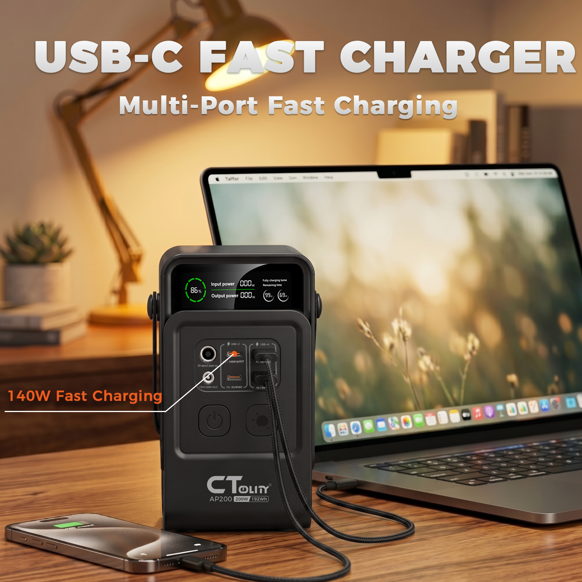 CTOLITY AP200 AP1000 Black sty - Solar Emergency Charger のレビューと価格