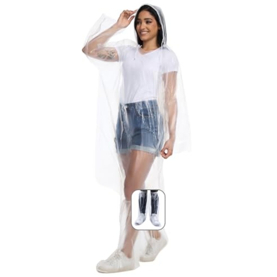 Disposable Rain Ponchos for Ad - Emergency Poncho Rain のレビューと価格