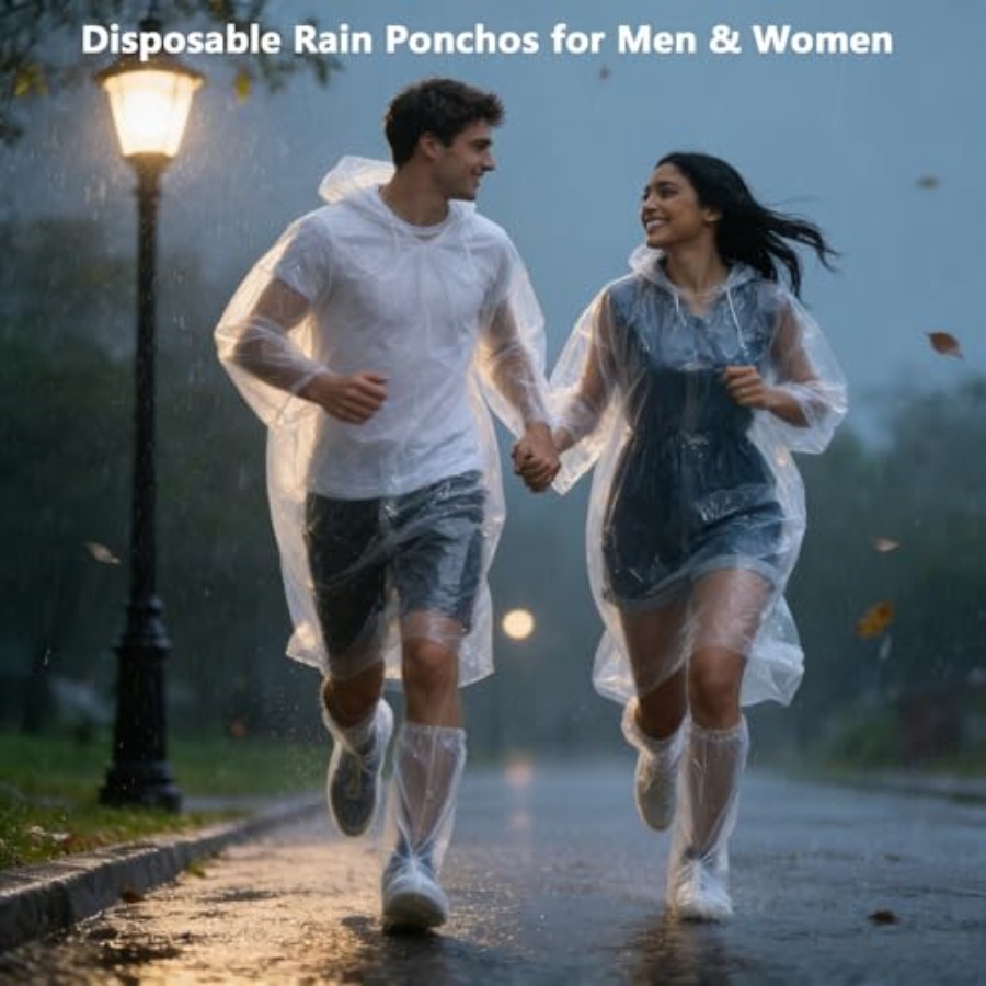 Disposable Rain Ponchos for Ad - Emergency Poncho Rain のレビューと価格