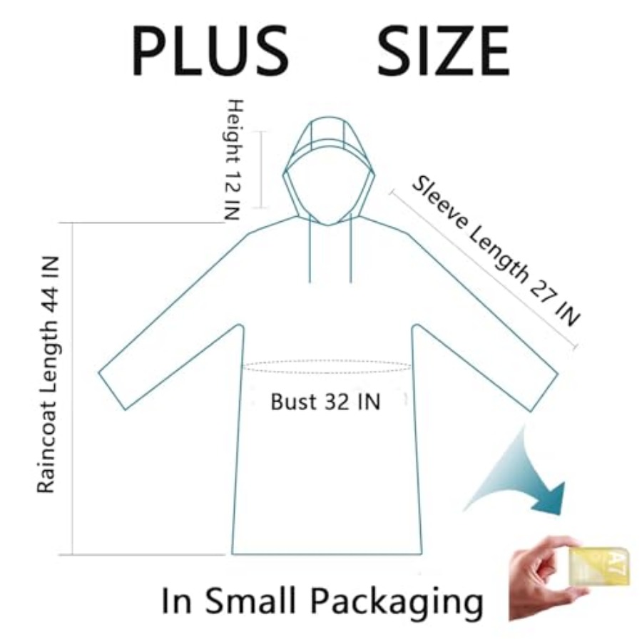 Disposable Rain Poncho Emergen - Emergency Poncho Rain のレビューと価格