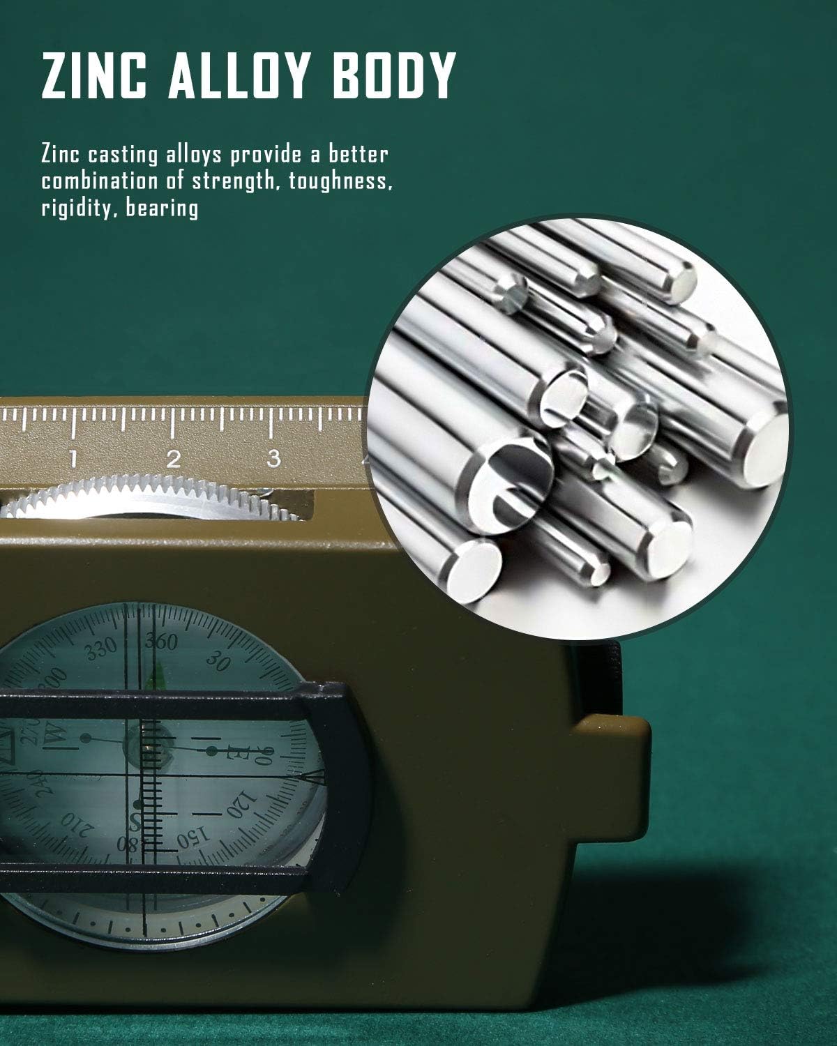 Metal Tactical Survival Milita - Compass Lensatic のレビューと価格