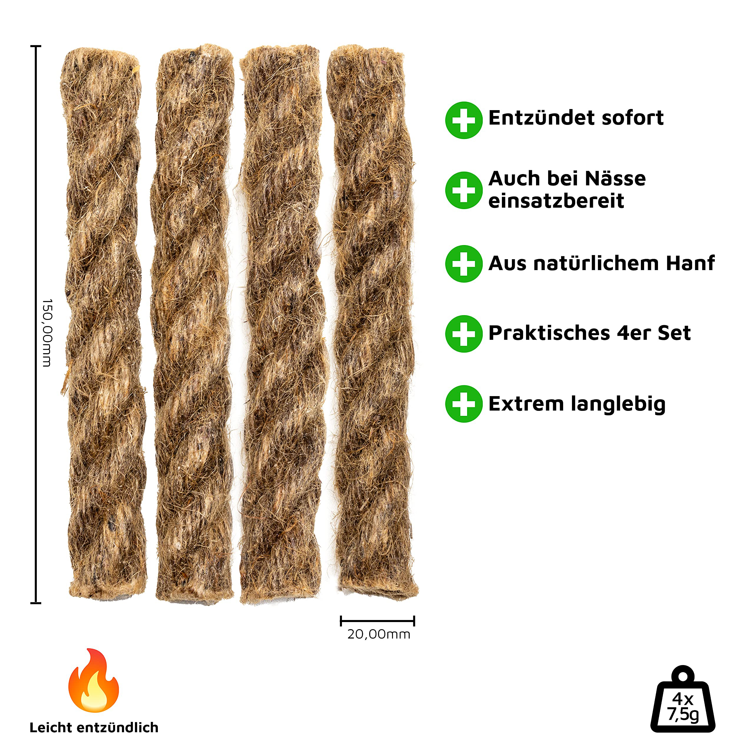Tinder Rope Natural Tinder Fir - Fire Starting Kit のレビューと価格
