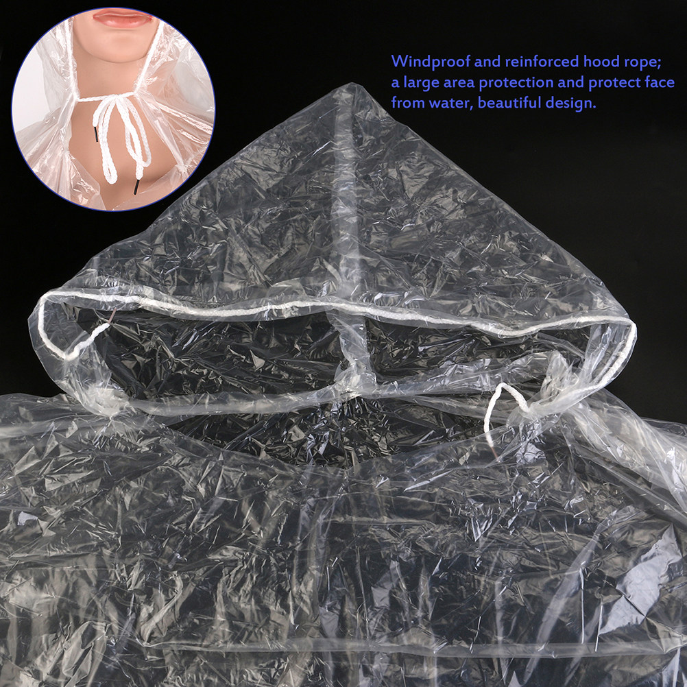 10Pcs Adult Disposable Raincoa - Emergency Poncho Rain のレビューと価格